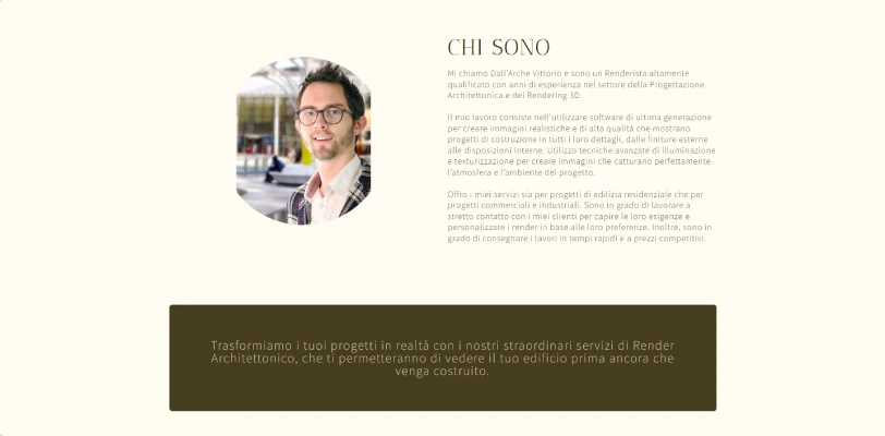 Landing page per Geometra Vittorio Dall'Arche, esempio di creazione sito web professionale.