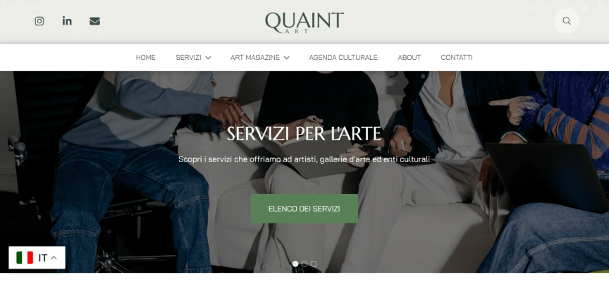 Blog per Quaint Art, esempio di creazione sito web per magazine d'arte.