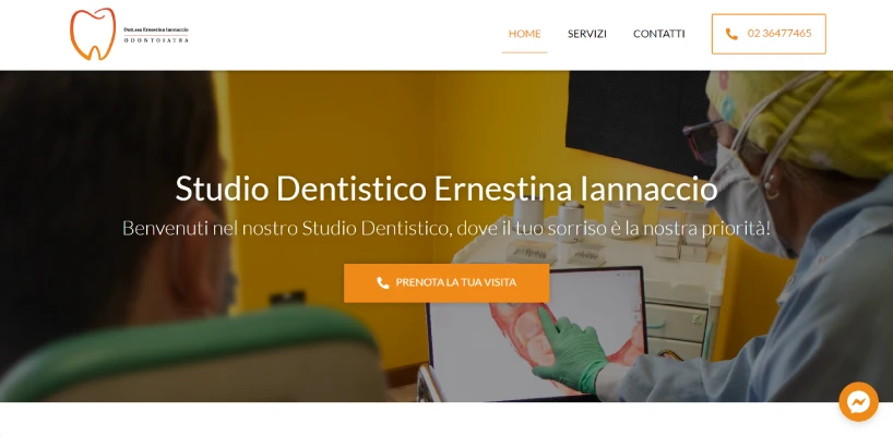 Sito vetrina per Studio Dentistico Ernestina Iannaccio, esempio di creazione sito web medico.