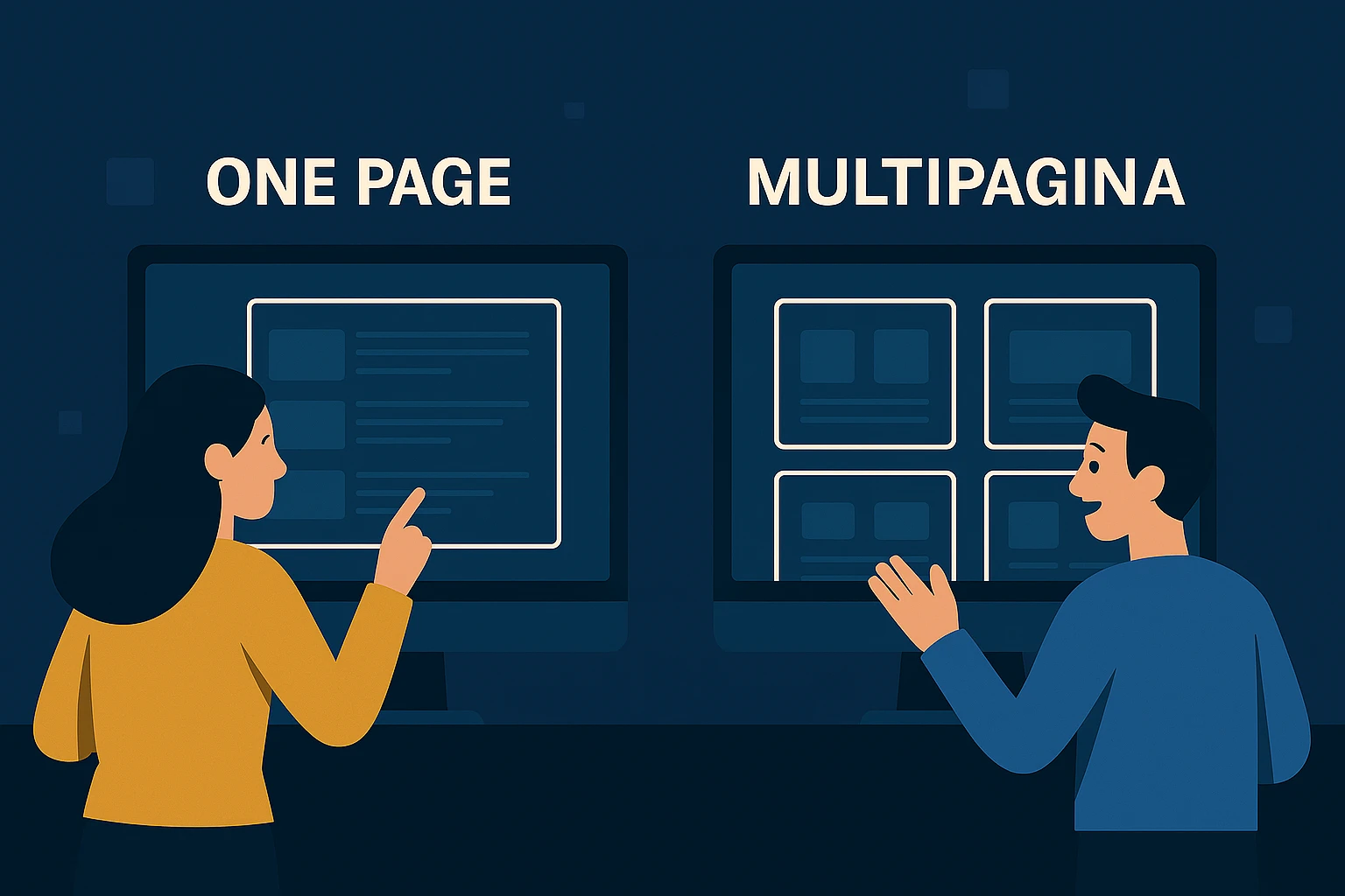 Sito one page o multipagina? Come scegliere la struttura giusta per il tuo sito web